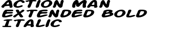 Action Man Extended Bold Italic font