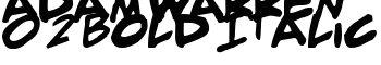 download adam warren 0.2 Bold Italic font