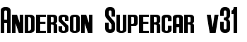 download Anderson Supercar v31 font