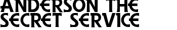 download Anderson The Secret Service font