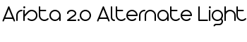 Arista 2.0 Alternate Light font