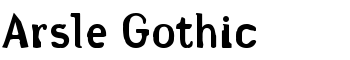 Arsle Gothic font