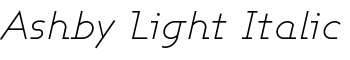 downloadAshby Light Italic font