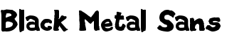 Black Metal Sans font