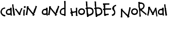 Calvin and Hobbes Normal font