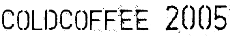 coldcoffee  2005 font