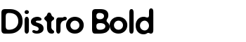 Distro Bold font