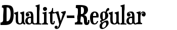 Duality-Regular font