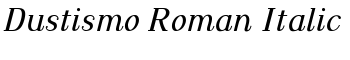 download Dustismo Roman Italic font