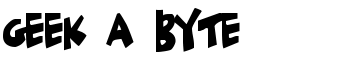 Geek a byte font