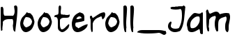 Hooteroll_Jam font