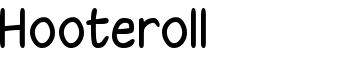 Hooteroll font