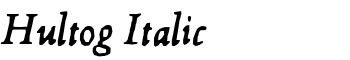 Hultog Italic font