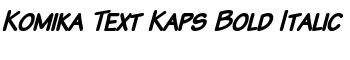 Komika Text Kaps Bold Italic font