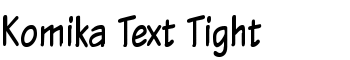 download Komika Text Tight font