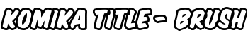 Komika Title - Brush font