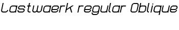 download Lastwaerk regular Oblique font