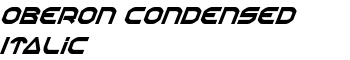 Oberon Condensed Italic font