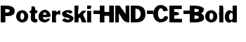 Poterski-HND-CE-Bold font