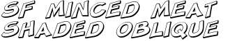 SF Minced Meat Shaded Oblique font