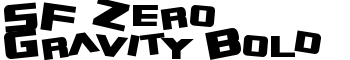 SF Zero Gravity Bold font