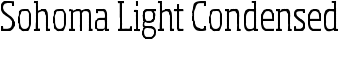 Sohoma Light Condensed font