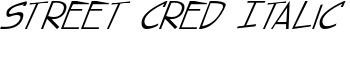 download street cred Italic font