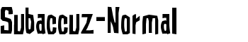 Subaccuz-Normal font