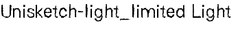 Unisketch-light_limited Light font