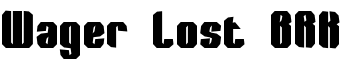 download Wager Lost BRK font