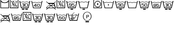 download Wash Care Symbols Classic M54 font