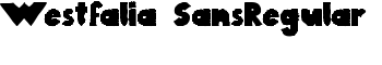 Westfalia SansRegular font