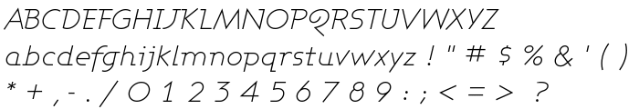 Ashby Light Italic font