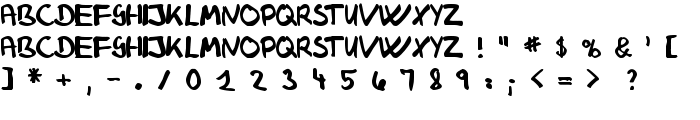 Klaus Johansens haandskrift font