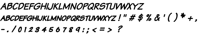 Komika Text Kaps Bold Italic font