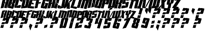 SF Aftershock Debris Condensed Italic font