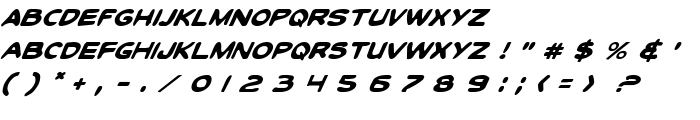 Toon Town Industrial Italic font