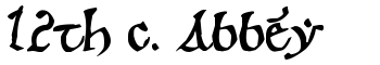 12th c. Abbey font