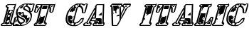 1st Cav Italic font