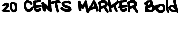 download 20 CENTS MARKER Bold font