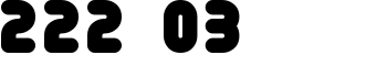 222 03 font