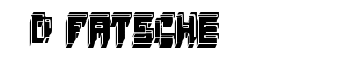 3d fatsche font