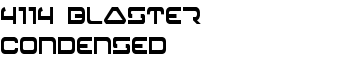 4114 Blaster Condensed font