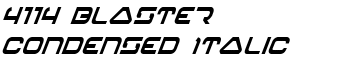 download 4114 Blaster Condensed Italic font
