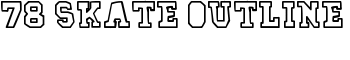 78 skate outline font