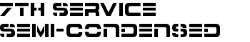 download 7th Service Semi-Condensed font