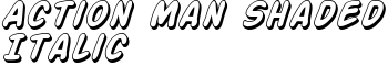 Action Man Shaded Italic font