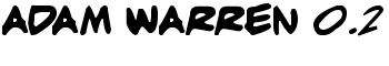 adam warren 0.2 font