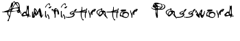 download Administrator Password font