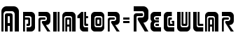 Adriator-Regular font